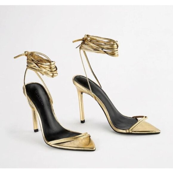 Tony Bianco Millie Sandals in Gold Foil 9 with Box Womens High Heels - Picture 13 of 15